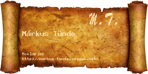 Márkus Tünde névjegykártya